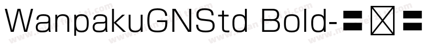 WanpakuGNStd Bold字体转换
